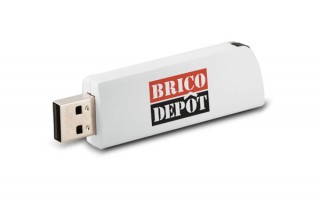 Clé USB personnalisée modèle Click, logo Brico-dépot