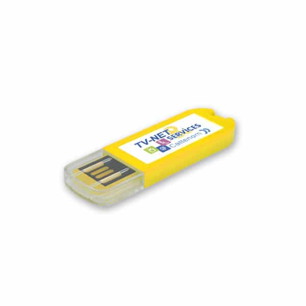 lot de clés USB personnalisées jaunes