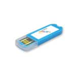 Clé USB personnalisée Spectra-V2 bleu clair